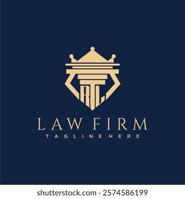 RL initial monogram logo for lawfirm vector design