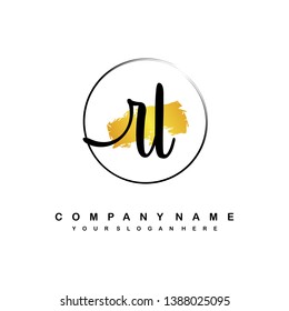 RL initial signature logo. handwriting logo template vector,