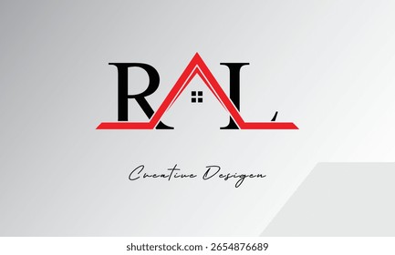 Logo de RL Letter House – Monograma inmobiliario creativo con el icono del techo y la forma del hogar para la propiedad, la arquitectura y la marca moderna
