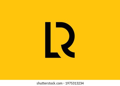 RL letter logo design on luxury background. LR monogram initials, letter logo concept. RL icon design. LR elegant and Professional black color letter icon design on background.