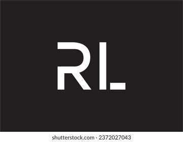 logotipo de letra rl y diseño de monograma