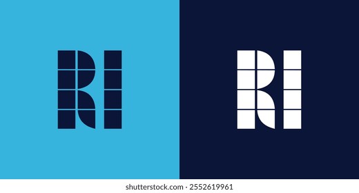 RL logo design with tile shape. Minimalist and modern vector illustration design suitable for business or brand