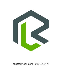 rl logo simple clean and elegance
