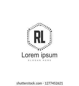 RL Logo template design. Initial letter logo template design