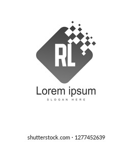 RL Logo template design. Initial letter logo template design