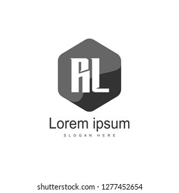 RL Logo template design. Initial letter logo template design