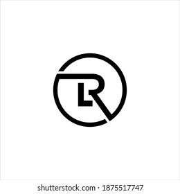 RL LR Letter Logo design with Geometric and Modern Vector