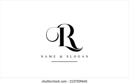 RL, LR, R, L abstract letters logo monogram