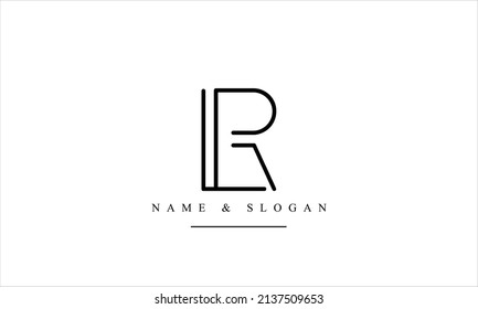 RL, LR, R, L abstract letters logo monogram
