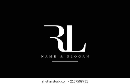 RL, LR, R, L abstract letters logo monogram
