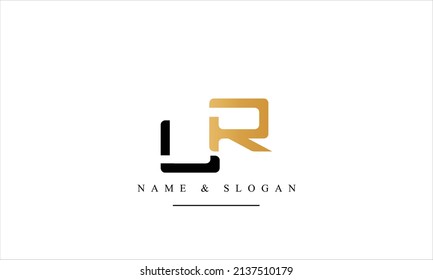 RL, LR, R, L abstract letters logo monogram