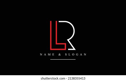 RL, LR, R, L abstract letters logo monogram