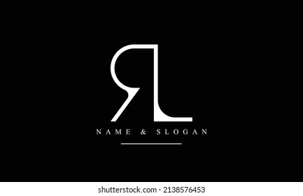 RL, LR, R, L, abstract letters logo monogram