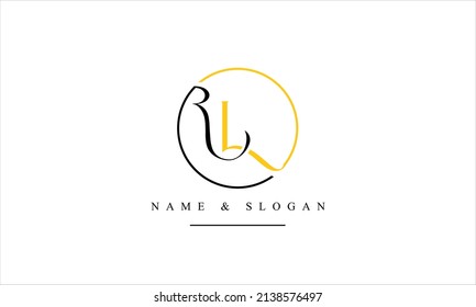 RL, LR, R, L, abstract letters logo monogram