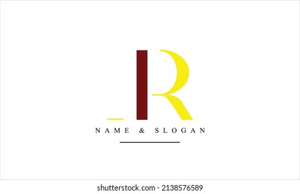 RL, LR, R, L, abstrakte Buchstaben Logo-Monogramm