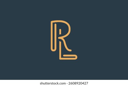 RL Minimalistic Line Art Logo Design with Abstract Lettering. Abstract minimalistic logo design featuring a sleek line art style.