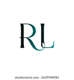 RL modern minimalist wordmark logo featuring clean typography and timeless initials. Perfect for businesses seeking a sleek, professional identity with lasting visual appeal and versatility.