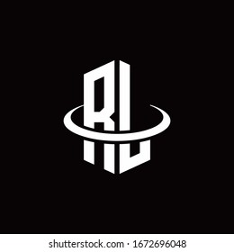 RL monogram logo in a hexagon style and surrounded by a ring