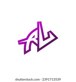 RL Premium emblem logo initial esport and gaming design concept