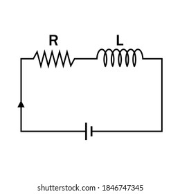 RL Series Circuit On White Background