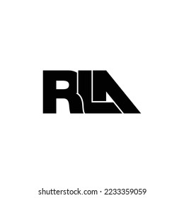 Logo-Design-Vektorgrafik für RLA-Buchstaben