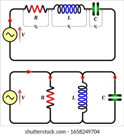 RLC Circuit Analysis (Series And Parallel)