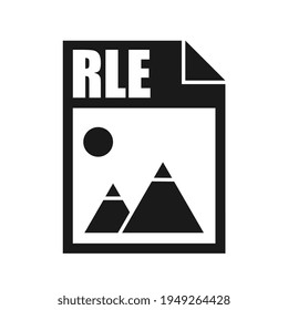 RLE-Dateisymbol, flacher Design-Stil