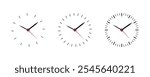 Rlegant clock set on white background. Analog wall clock vector illustration. 10:10 Clock icon