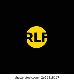RLF monogram circle shape Logo design element.