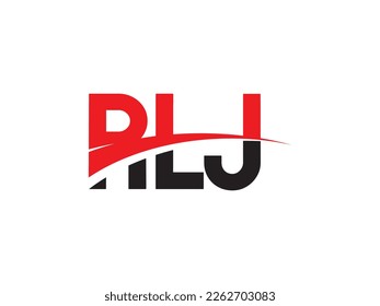 Letra RLJ Ilustración del vector de diseño del logotipo inicial