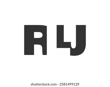 RLJ logo design. Initial letter R L J bold font style for tech startups, consulting, corporate branding. Creative company name, headlines typography identity, trendy logotype. Vector illustration.