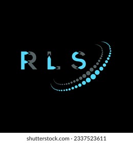 Diseño creativo del logo de la carta de RLS. Diseño único de RLS.
