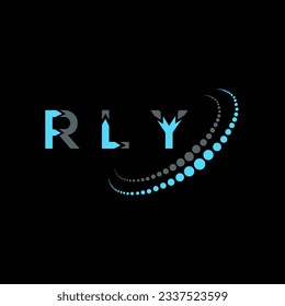 Diseño creativo del logo de la carta RLY. Diseño único.
