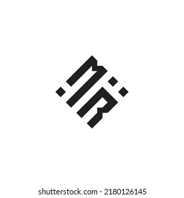 RM abstract geometric concept logo in high quality professional design that will be best for street style