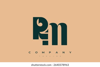 RM Abstract Geometric Logo Design. Modern and elegant logo design with simplistic typography elements, showcasing branding excellence.