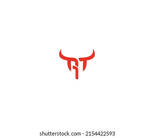 Rm bull Logo Design vector Template