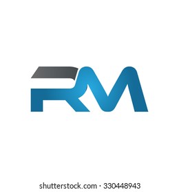 Rm Company Linked Letter Logo Blue Stock Vector (Royalty Free ...