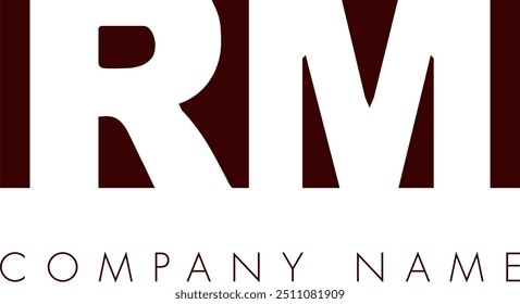 RM kreatives modernes abstraktes Buchstaben-Logo, Vektordesign. Es wird für Ihr Unternehmen und Ihre Markenidentität geeignet sein.