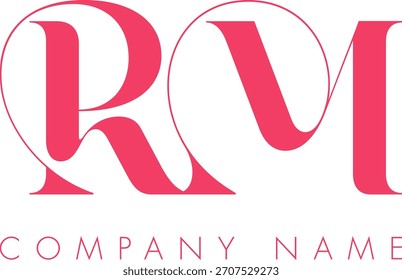 RM criativo moderno abstrato carta logotipo vetor design. Utilizável para sua empresa ou empresa e identidade da marca.