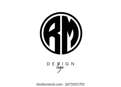 RM Criativo Moderno Circular Último Design de logotipo. Monograma Circular Logo Design Identidade de marca minimalista.
