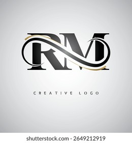 RM Infinity Monogram Logo – Elegant Modern Letter mark Design with Luxury Loop and Stylish Branding Symbol
