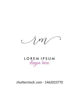 RM Initial beauty monogram logo vector
