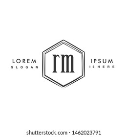 RM Initial beauty monogram logo vector