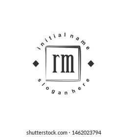 RM Initial beauty monogram logo vector