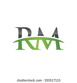 RM initial company green swoosh logo
