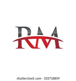 RM initial company red swoosh logo