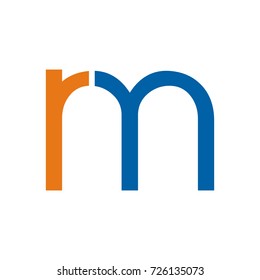 RM initial letter logo design template vector