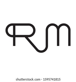 RM initial letter logo template vector icon design