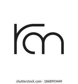 rm initial letter vector logo