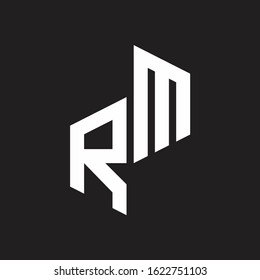 RM Initial Letters logo monogram with up to down style